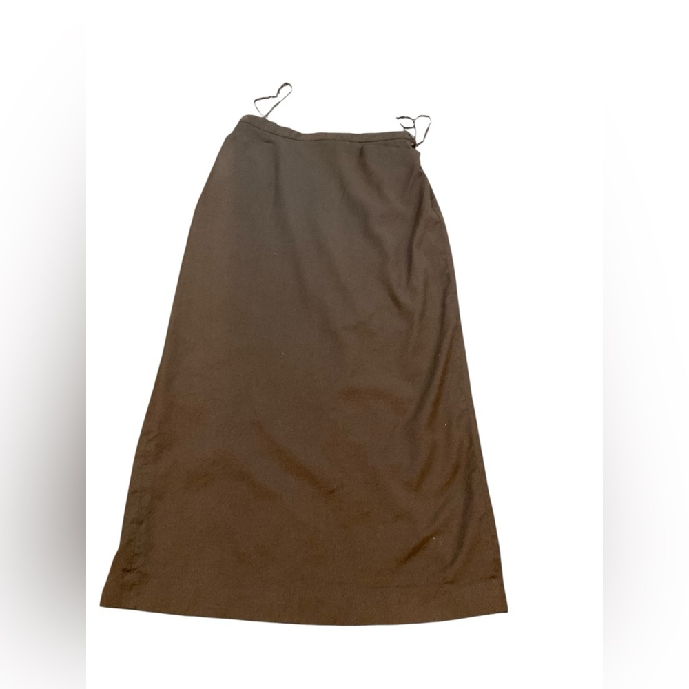 Rena Rowan Women’s Wool Pencil Midi Skirt vintage Brown Skirt Size 10